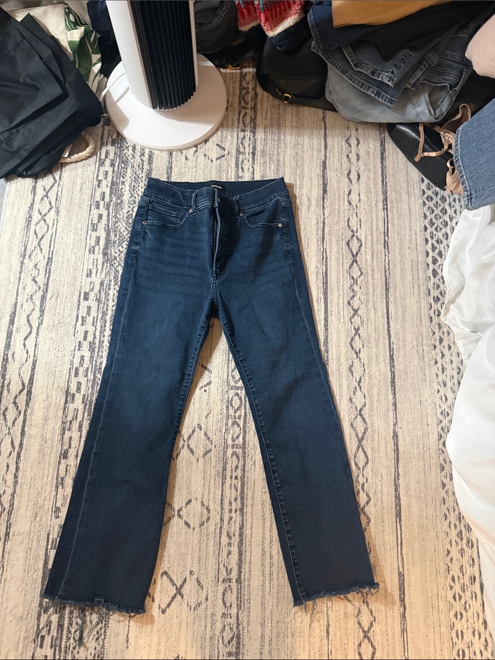 Express Women's Straight-Leg Jeans in Dark Indigo